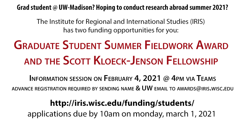 Fieldwork and SKJ 2021 competitions open and information session announced