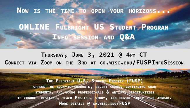 Fulbright information session on June 3, 2021