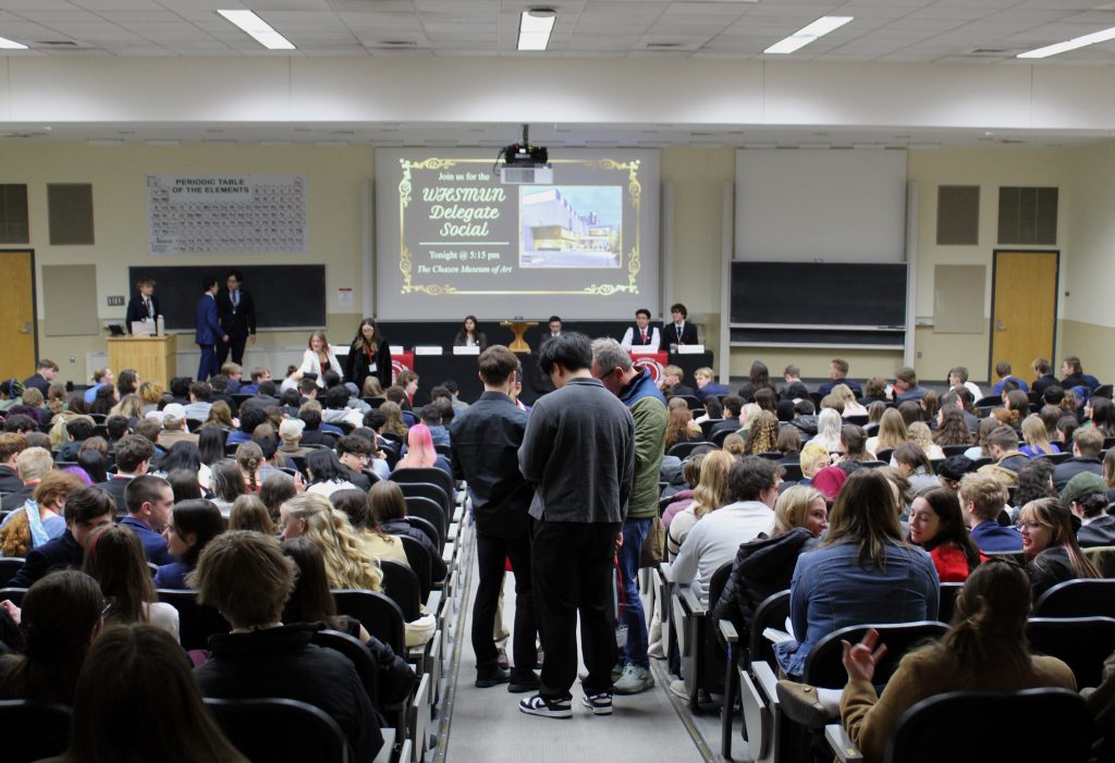High school students participating in the MODEL UN day