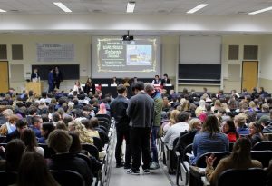 High school students participating in the MODEL UN day