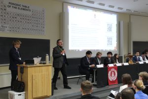 High school students participating in the MODEL UN day