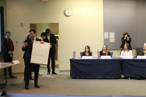 High school students participating in the MODEL UN day