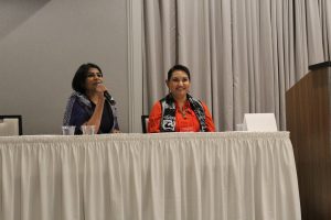 Two women presenting at the ACSA
